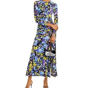 Aqua Multicolor Long Sleeve Dress